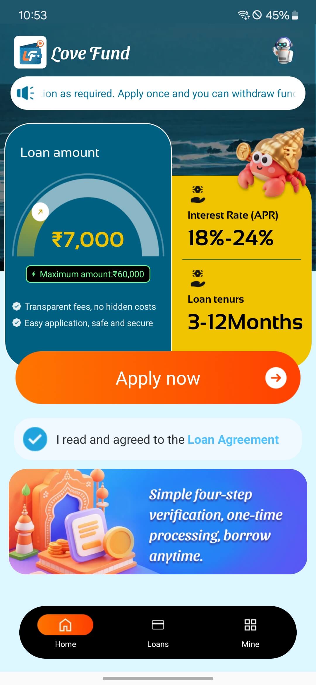 LoveFund App Screenshot